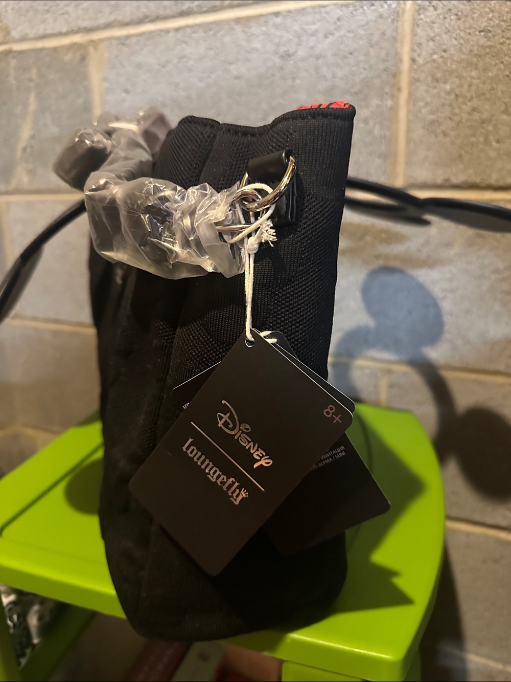 Loungefly Black Mickey Ear Handle Tote - Picture 2 of 4